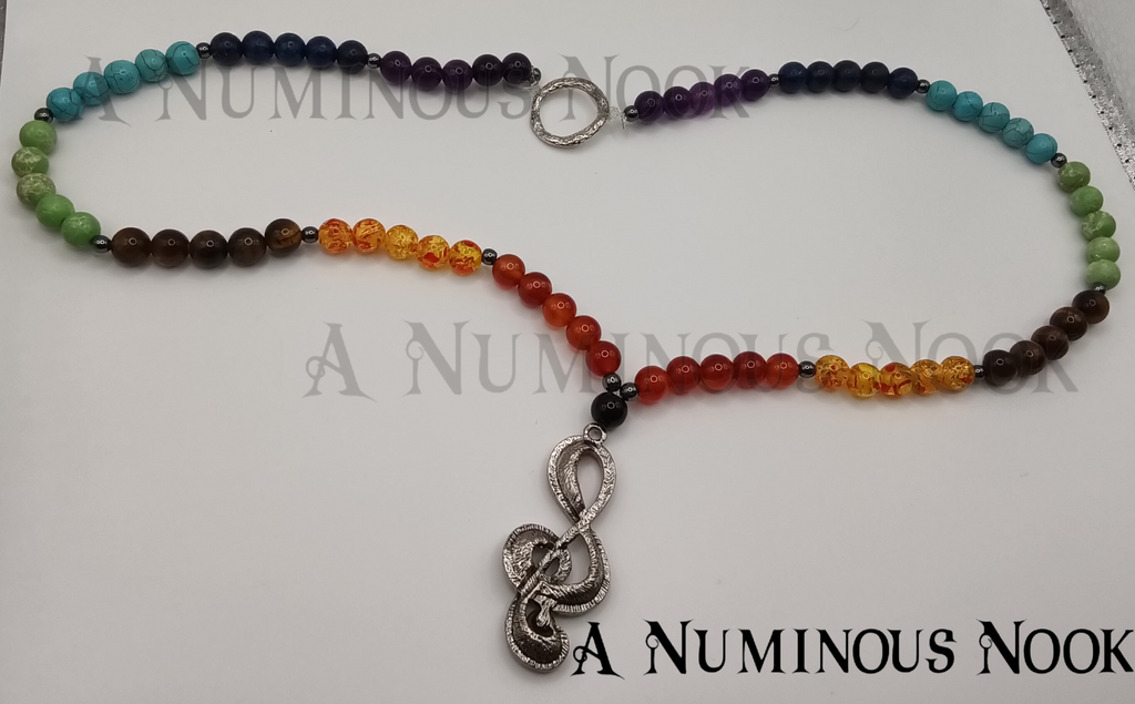 Music charm chakra necklace