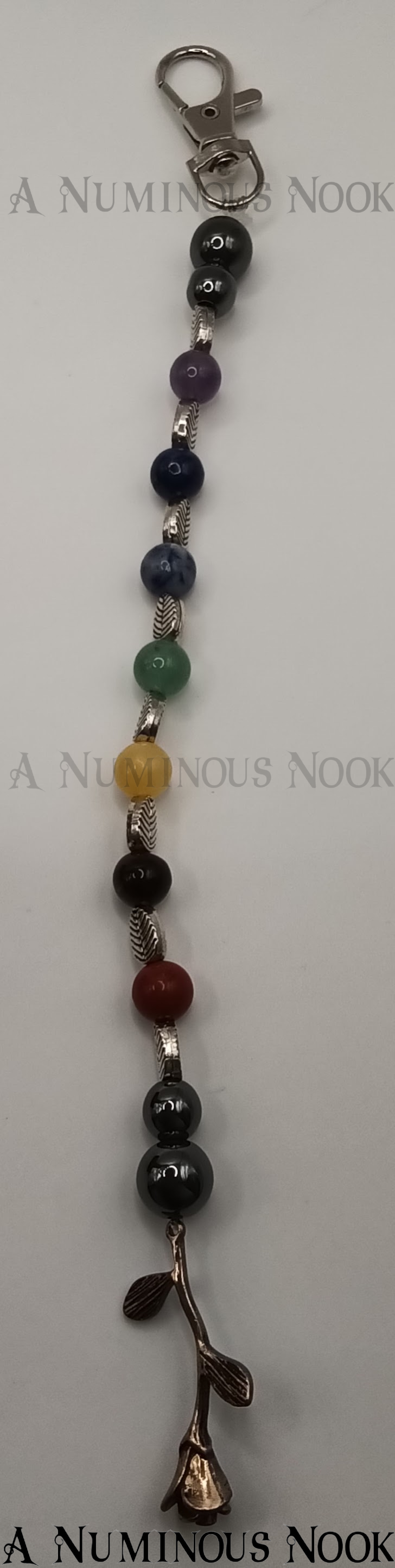 Rose charm chakra clip