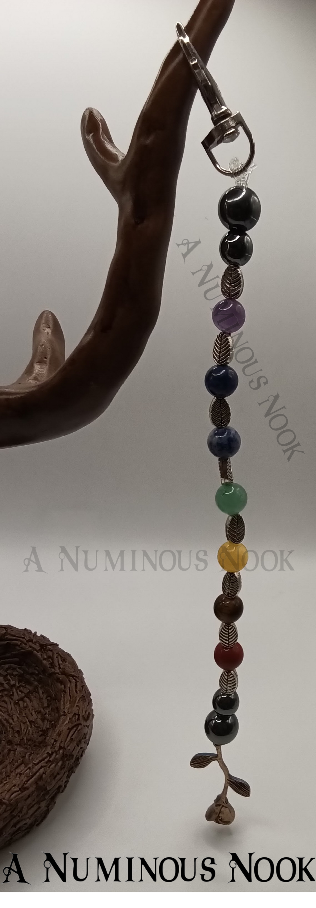 Rose charm chakra clip