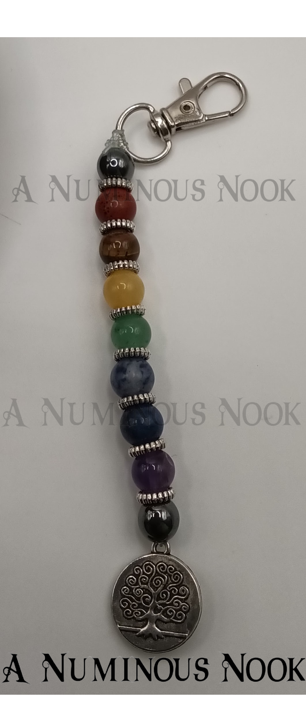 Curly tree charm chakra clip