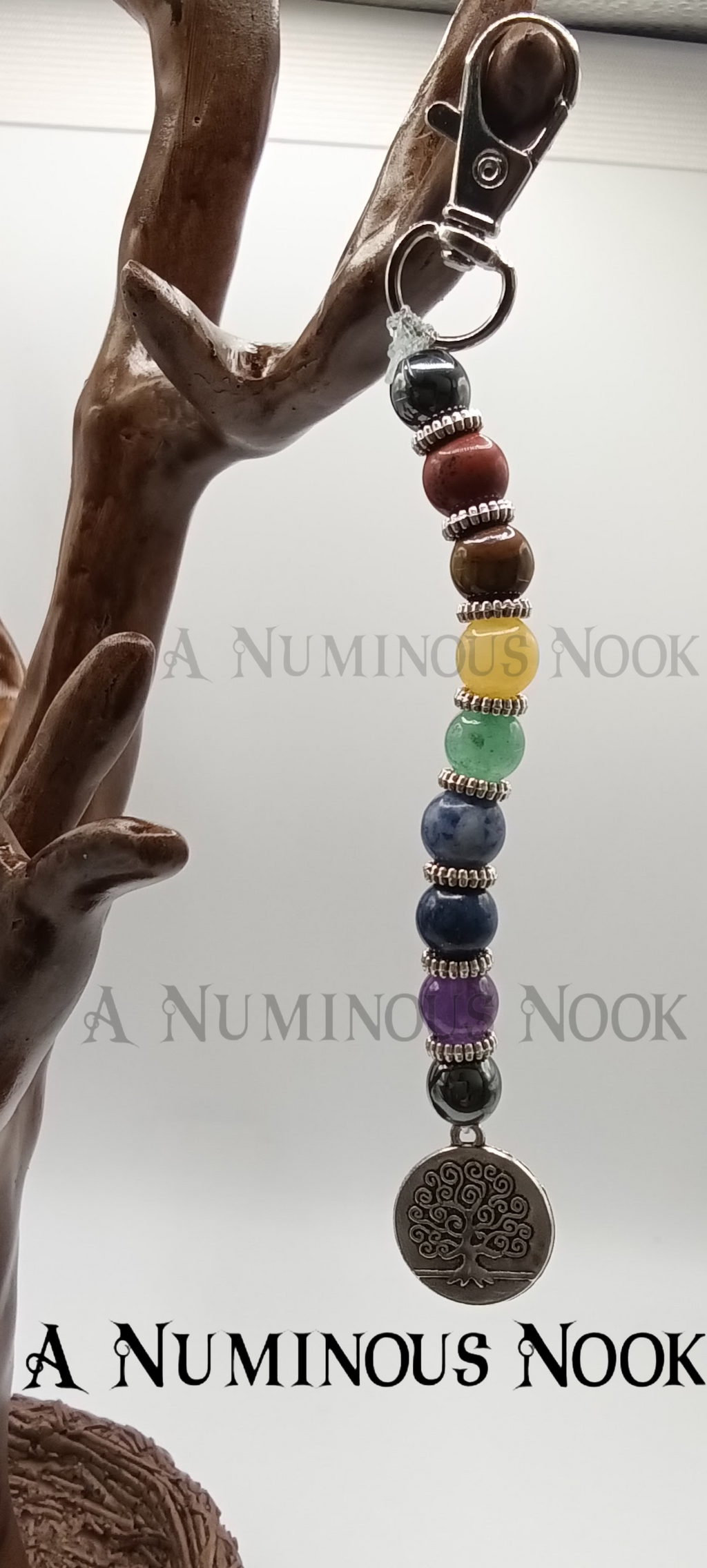 Curly tree charm chakra clip