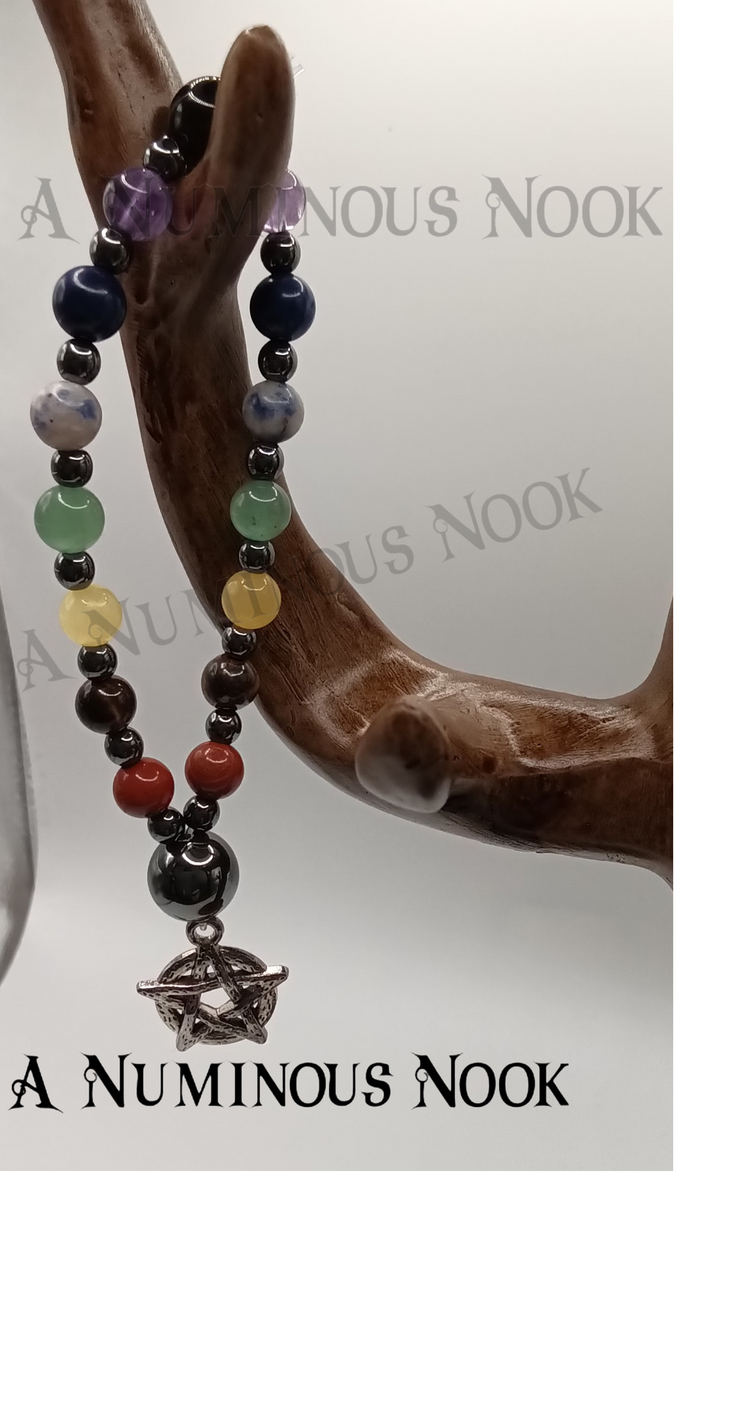 Pentagram chakra bracelet