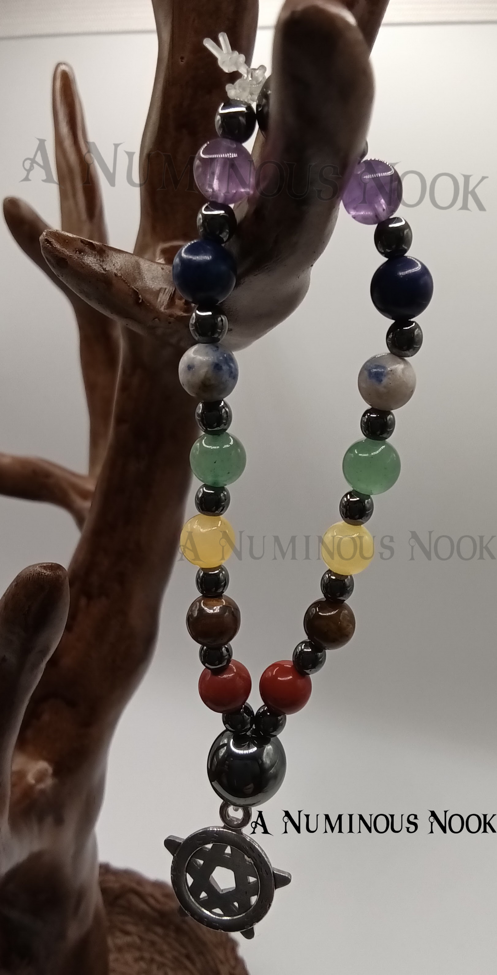 Pentagram chakra bracelet