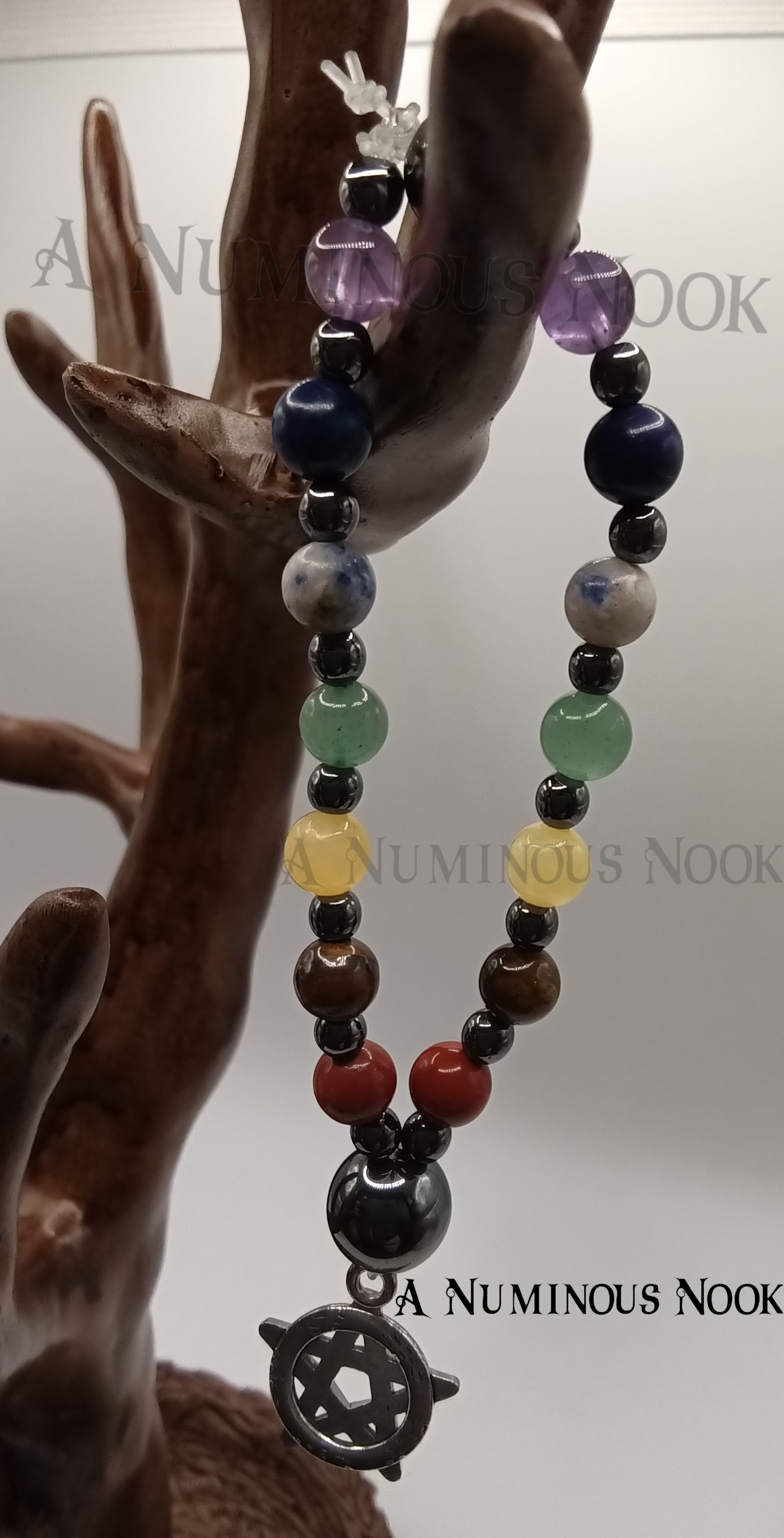 Pentagram chakra bracelet