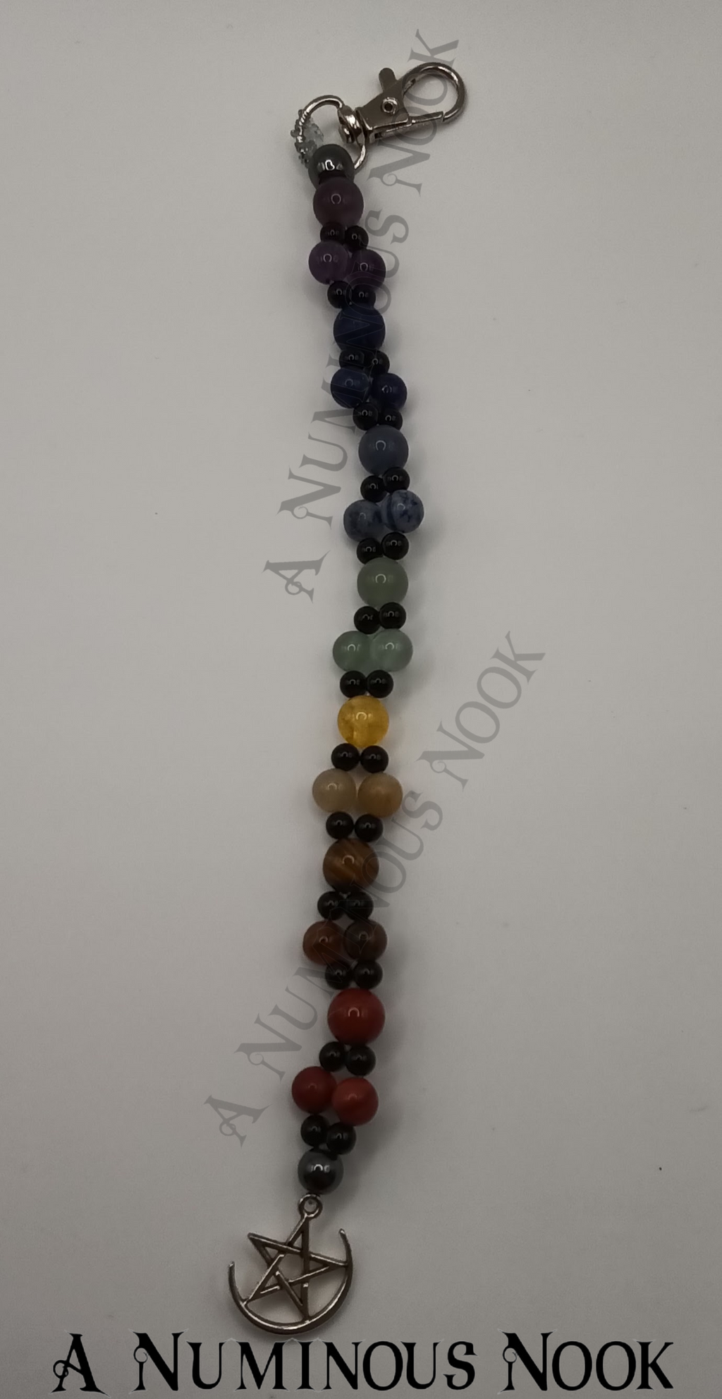 Star with half circle charm chakra clip