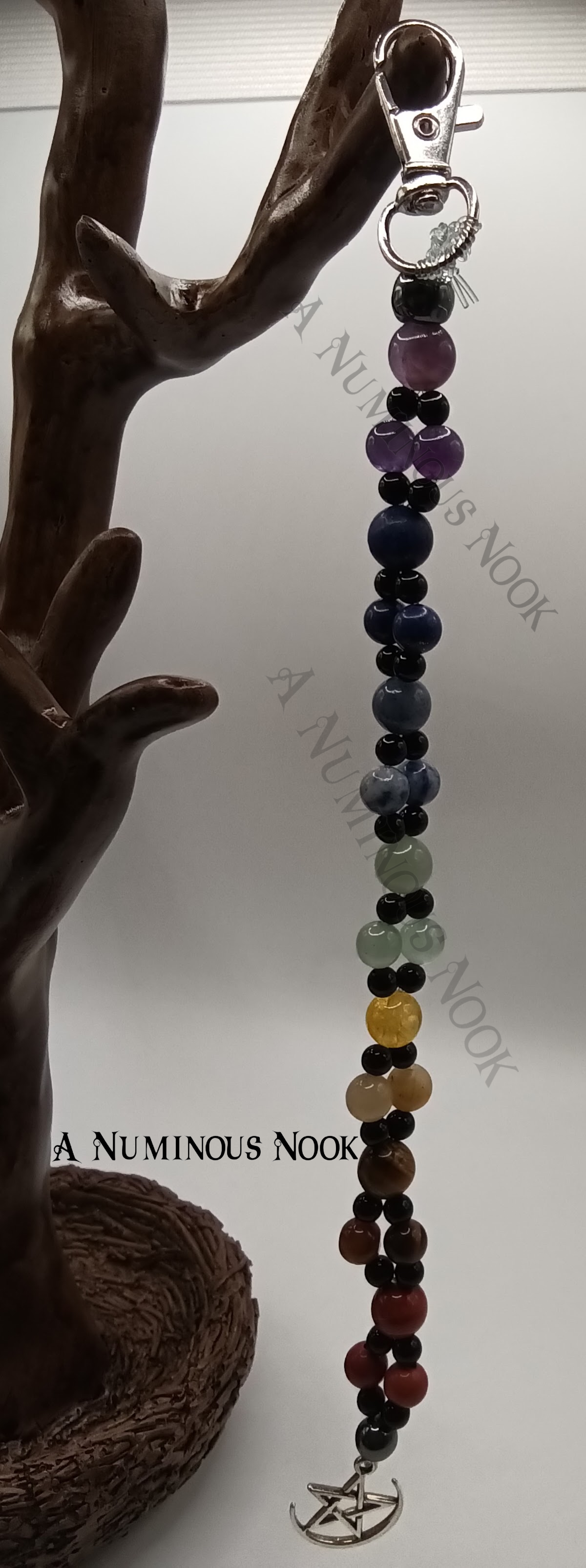 Star with half circle charm chakra clip