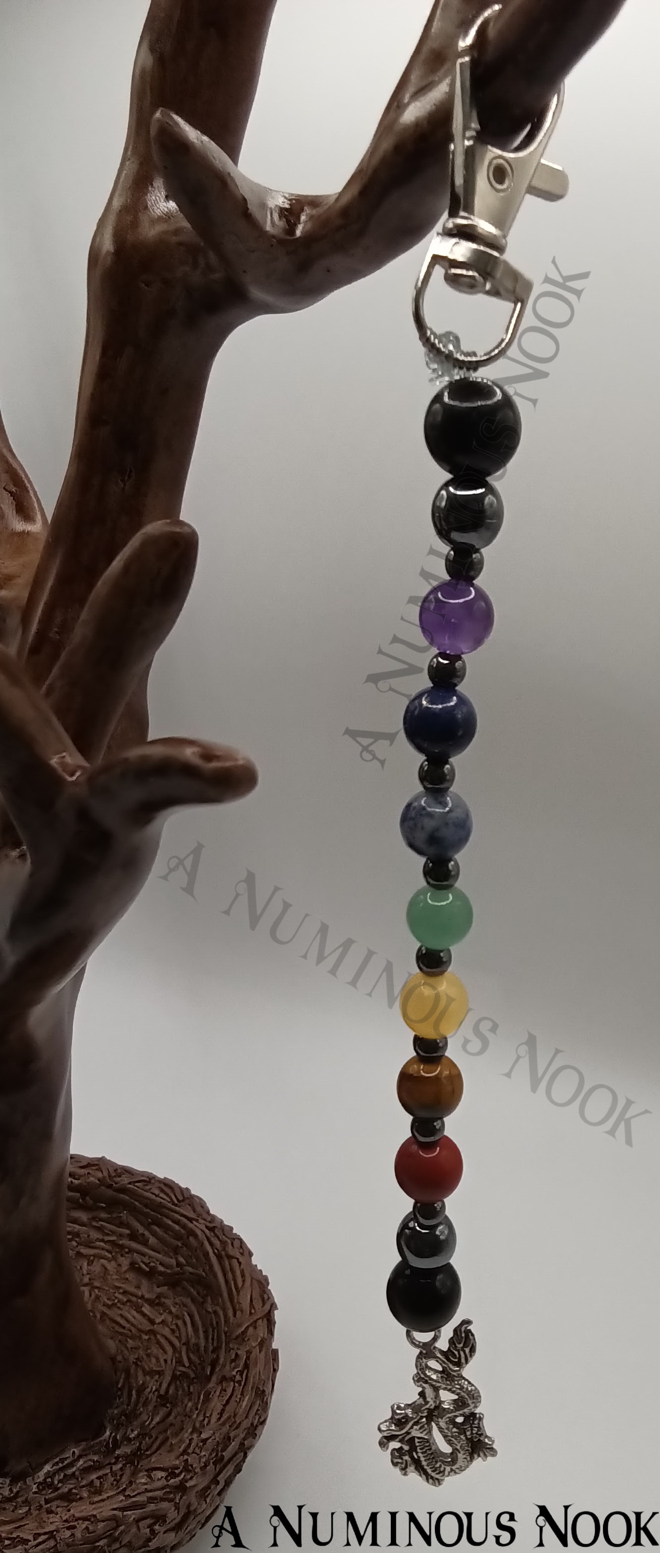 Long dragon charm chakra clip