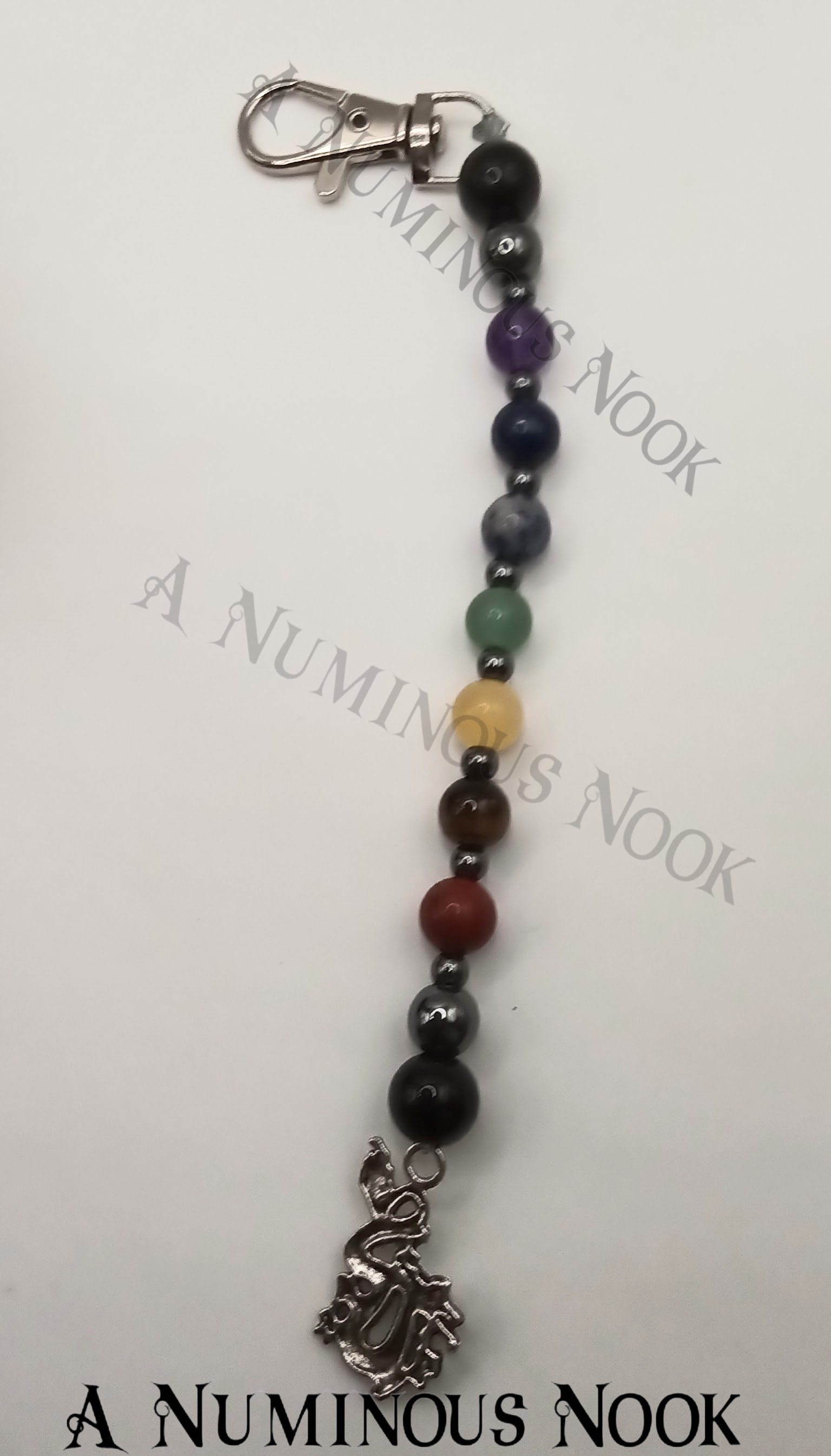 Long dragon charm chakra clip