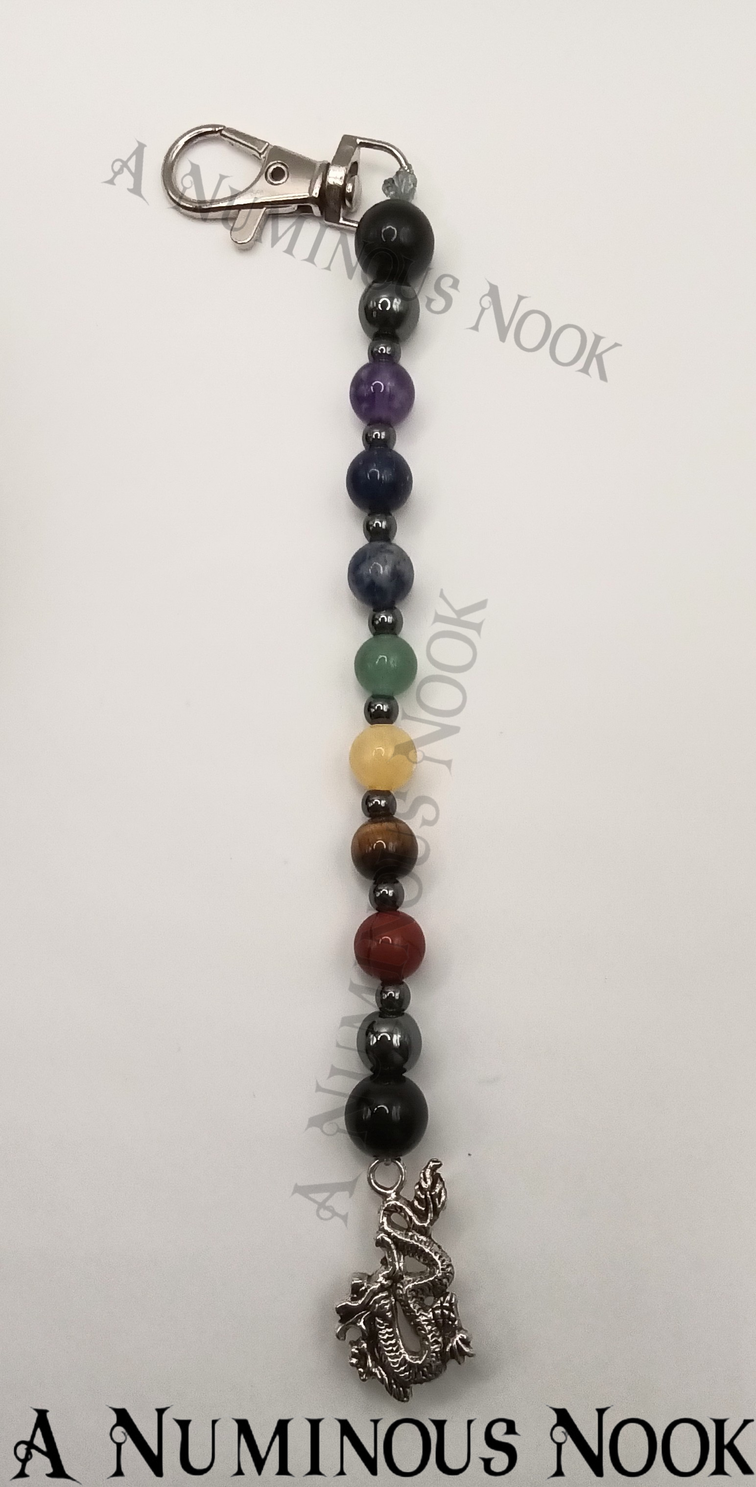 Long dragon charm chakra clip