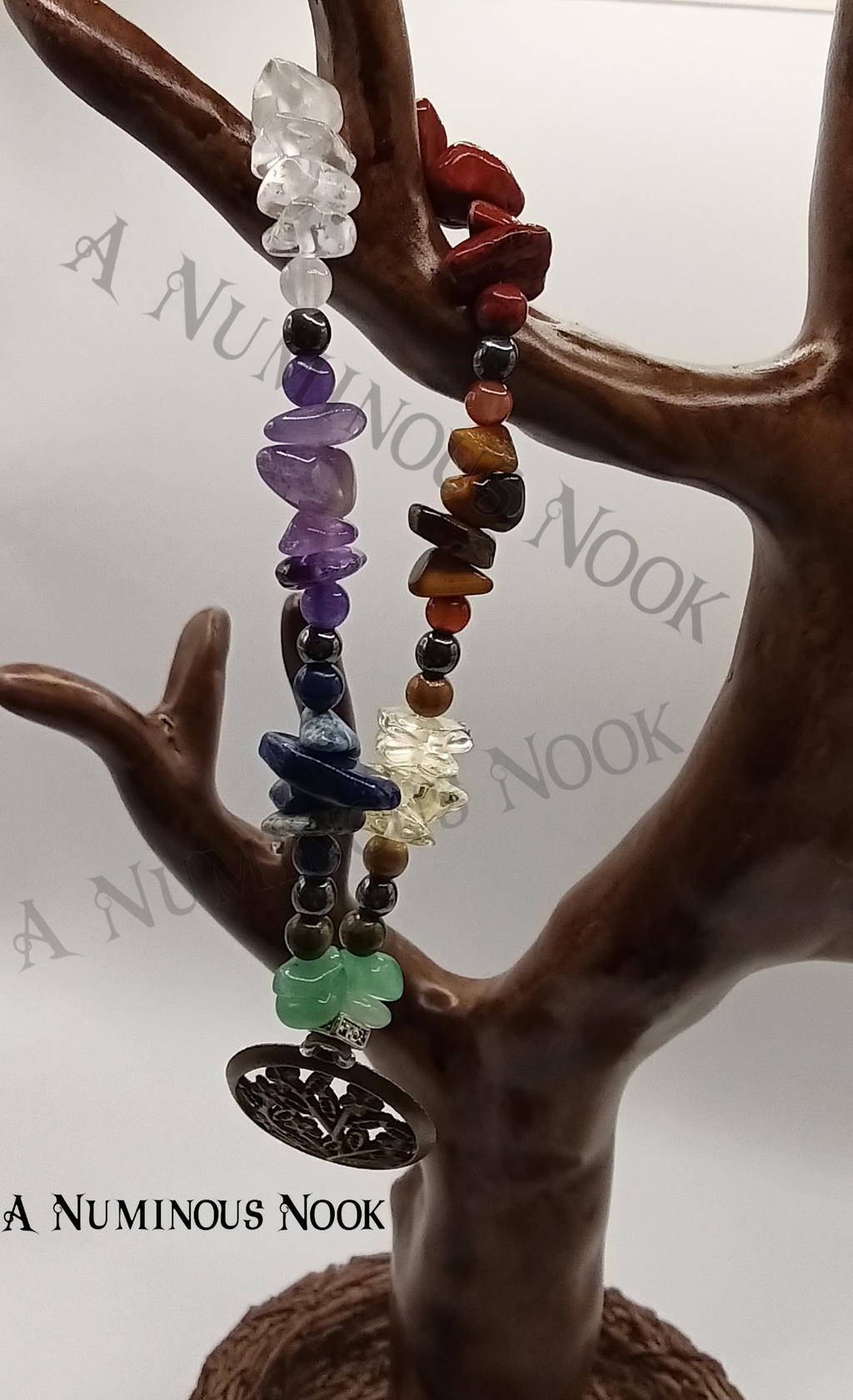 Flower charm chakra bracelet