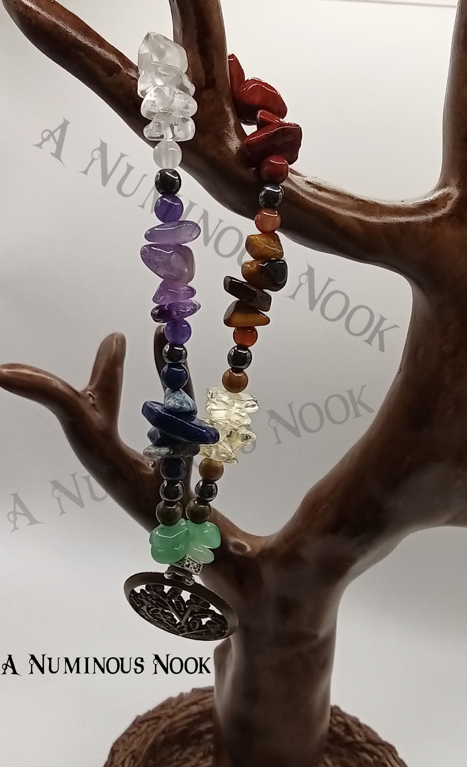 Flower charm chakra bracelet