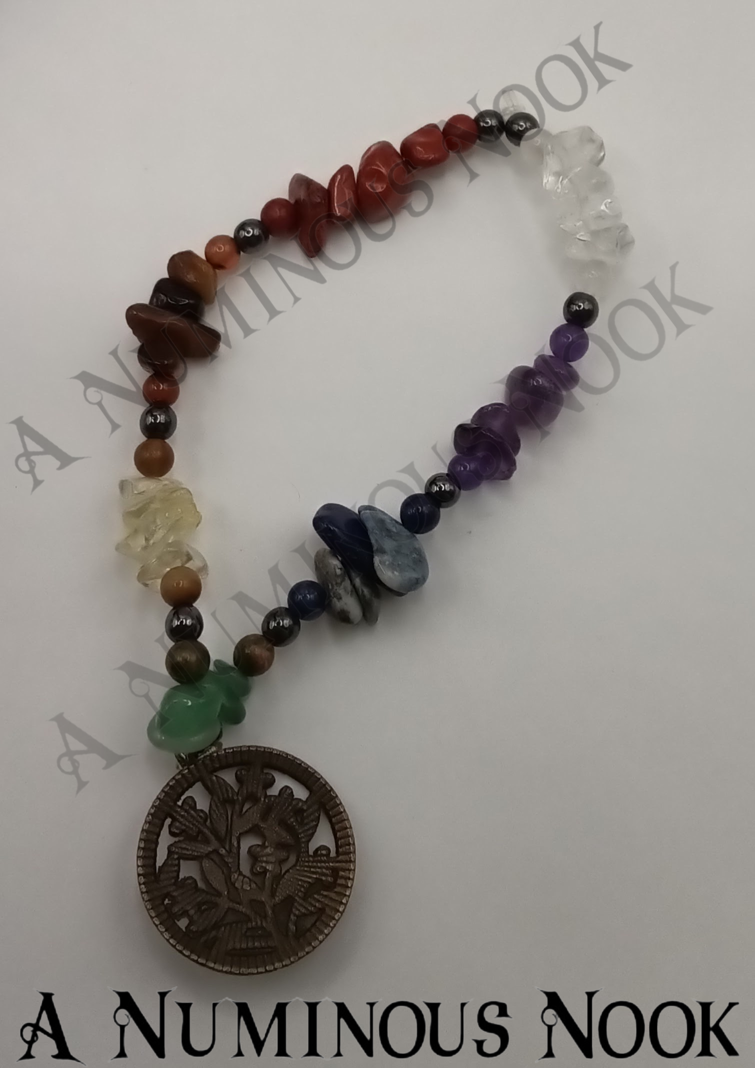 Flower charm chakra bracelet