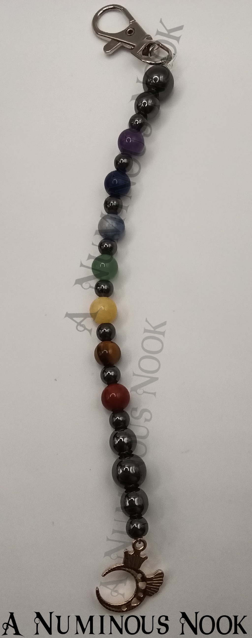 Half moon with hearts and a wing chakra clip