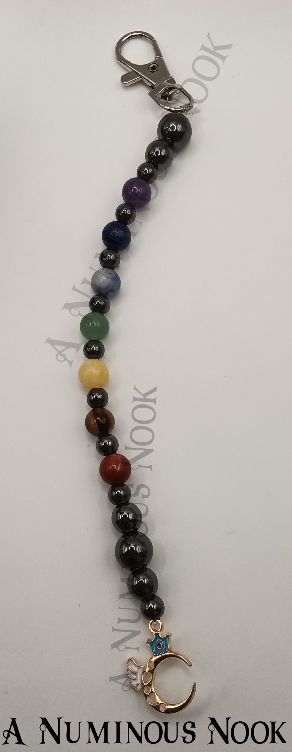 Half moon with hearts and a wing chakra clip