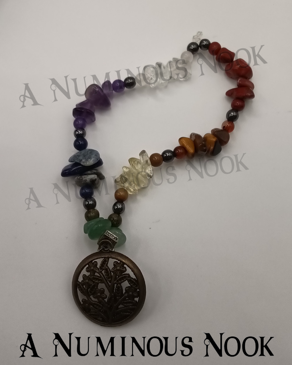 Flower charm chakra bracelet