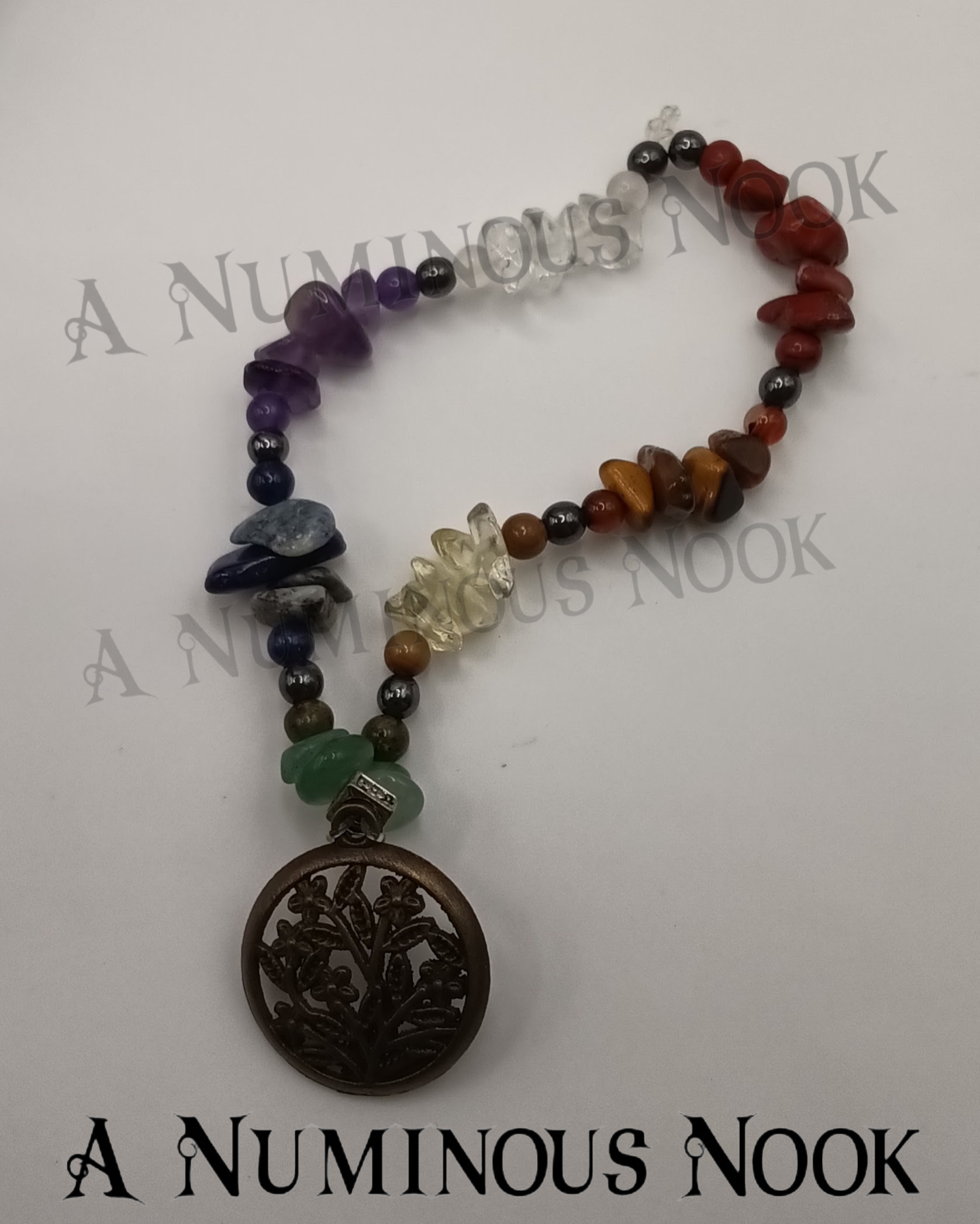 Flower charm chakra bracelet