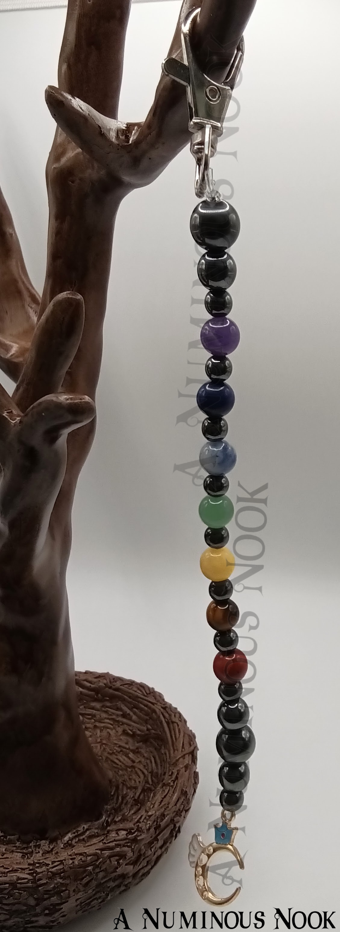Half moon with hearts and a wing chakra clip