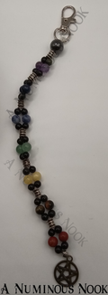 Silver star with circle around charm chakra clip